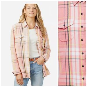 Outerknown Pink Plaid Shirt